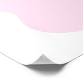 Hot pink wavy red pink Blütenbaby Dusche willkomme Poster (Ecke)