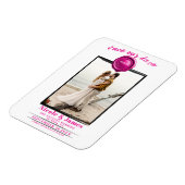 Hot-Pink-Wax-Siegel-Hochzeitsszenario Speichern Si Magnet (Linke Seite)