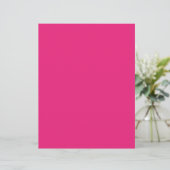 Hot Pink Wedding | Fett Farbe einladen Briefbogen (Stehend Vorderseite)