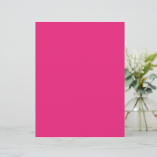 Hot Pink Wedding | Fett Farbe einladen Briefbogen (Stehend Vorderseite)