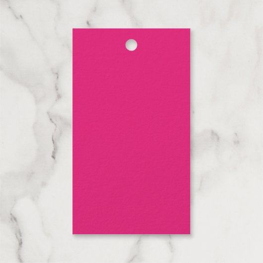 Hot Pink Wedding | Fett Farbe einladen Geschenkanhänger (Rückseite)