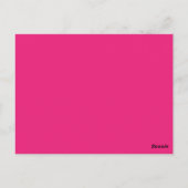 Hot Pink Wedding | Fett Farbe einladen Postkarte (Rückseite)