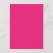 Hot Pink Wedding | Fett Farbe einladen Postkarte (Vorderseite)