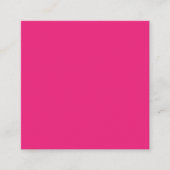 Hot Pink Wedding | Fett Farbe einladen Quadratische Visitenkarte (Vorderseite)