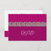 Hot Pink Wedding RSVP (Vorne/Hinten)