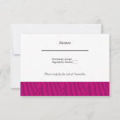 Hot Pink Wedding RSVP Karte (Rückseite)