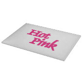 Hot Pink, weiß, Glasspanplatte Schneidebrett (Ecke)