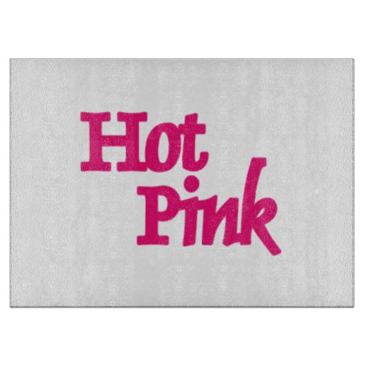 Hot Pink, weiß, Glasspanplatte Schneidebrett (Vorderseite)