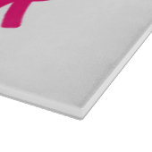 Hot Pink, weiß, Glasspanplatte Schneidebrett (Ecke)