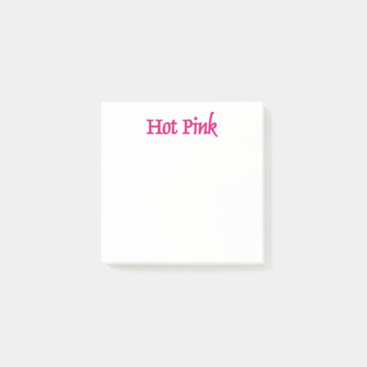 Hot Pink, weiße Notizblöcke Post-it Klebezettel (Vorderseite)