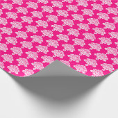 Hot Pink | Weißes Damaskop-Papier Geschenkpapier (Ecke)