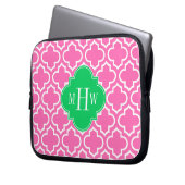Hot Pink Welch marokkanische #6 Emerald Green 3I M Laptopschutzhülle (Vorderseite Links)