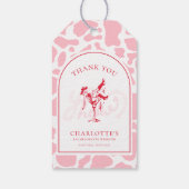 Hot Pink Western Junggeselinnen-Abschied Geschenkanhänger (Rückseite)