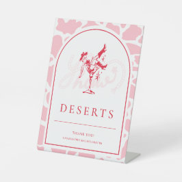 Hot Pink Western Junggeselinnen-Abschied Sockelschild