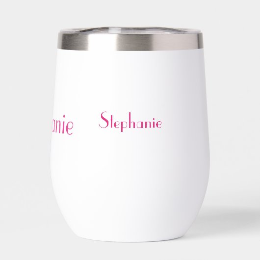 Hot Pink White Custom Name Gift Party Favor (Rückseite)