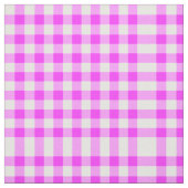 Hot Pink & White Gingham Blockmuster Stoff (Muster)