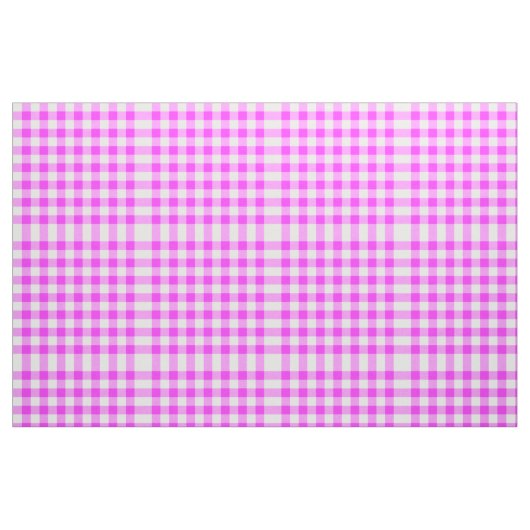 Hot Pink & White Gingham Blockmuster Stoff (Fat Quarter (45,7 x 55,9 cm))