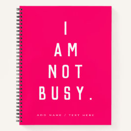 Hot Pink White nicht besetzt Typografie Name Notizblock