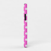 Hot Pink & White Polka Dot Case-Mate iPhone Hülle (Hinten/Rechts)