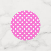 Hot Pink & White Polka Dots Dot Party Konfetti (Klein Vorderseite)