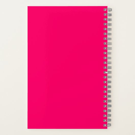 Hot Pink White Polka Dots Name Power Bank Notizblock (Rückseite)