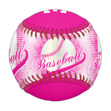 Hot Pink | White Retro Baseball Sports