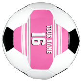 Hot Pink White Team Jersey Name Fußball (Gedreht)