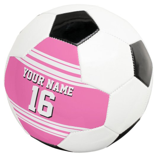 Hot Pink White Team Jersey Name Fußball (Dreiviertel)