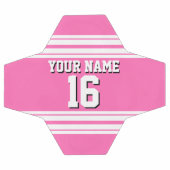 Hot Pink White Team Jersey Name Fußball (Flach)