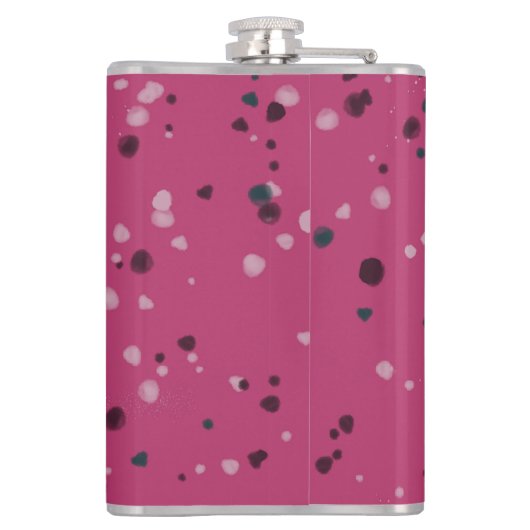 Hot Pink With Confetti Flachmann (Rückseite)