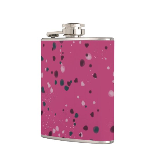 Hot Pink With Confetti Flachmann (Links)