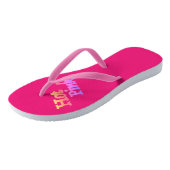 Hot Pink Women Flip Flops Badesandalen (Schrägansicht)