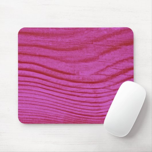 Hot Pink Wood Grain Mousepad (Mit Mouse)