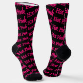 Hot Pink Wort schwarze Premiumsocken Socken (Gewinkelt)