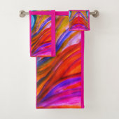 Hot Pink Wüste Inspiration Badehandtuch Set (Insitu)