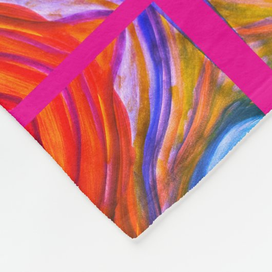 Hot Pink Wüste Inspirationen Fleece Decke (Ecke)