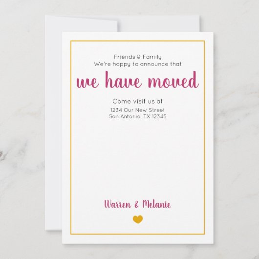 Hot Pink & Yellow Zuhause Sweet Zuhause - Texas Mo Ankündigung (Rückseite)