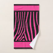 Hot Pink Zebra Drucktuch Badhandtuch Set (Handtuch)