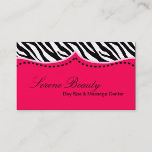 Hot Pink Zebra Print Animal Muster Business Card Visitenkarte