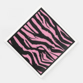 Hot Pink Zebra Print Dinner Napkins Serviette (Ecke)