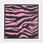 Hot Pink Zebra Print Dinner Napkins Serviette (Vorderseite)