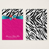 Hot Pink Zebra Print Earring Display Cards (Vorne & Hinten)