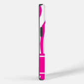 Hot Pink Zebra Print mit Monogramm Case-Mate iPhone Hülle (Rückseite / Rechts)