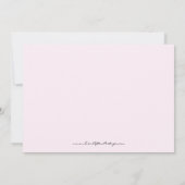 Hot Pink Zebra Save the Date (Rückseite)