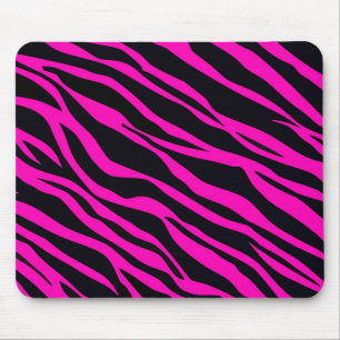 Hot Pink Zebra Streifen Mousepad