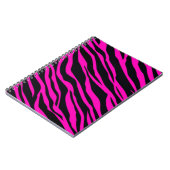 Hot Pink Zebra Streifen Notizblock (Linke Seite)