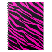 Hot Pink Zebra Streifen Notizblock (Vorderseite)
