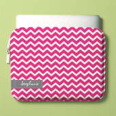 Hot Pink Zig Zag Chevrons Muster Laptopschutzhülle