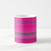 Hot Pink Zigzag Kaffeetasse (Mittel)