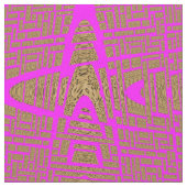 Hot Pink Zigzag Leopard Druckmuster Stoff (Nahaufnahme)